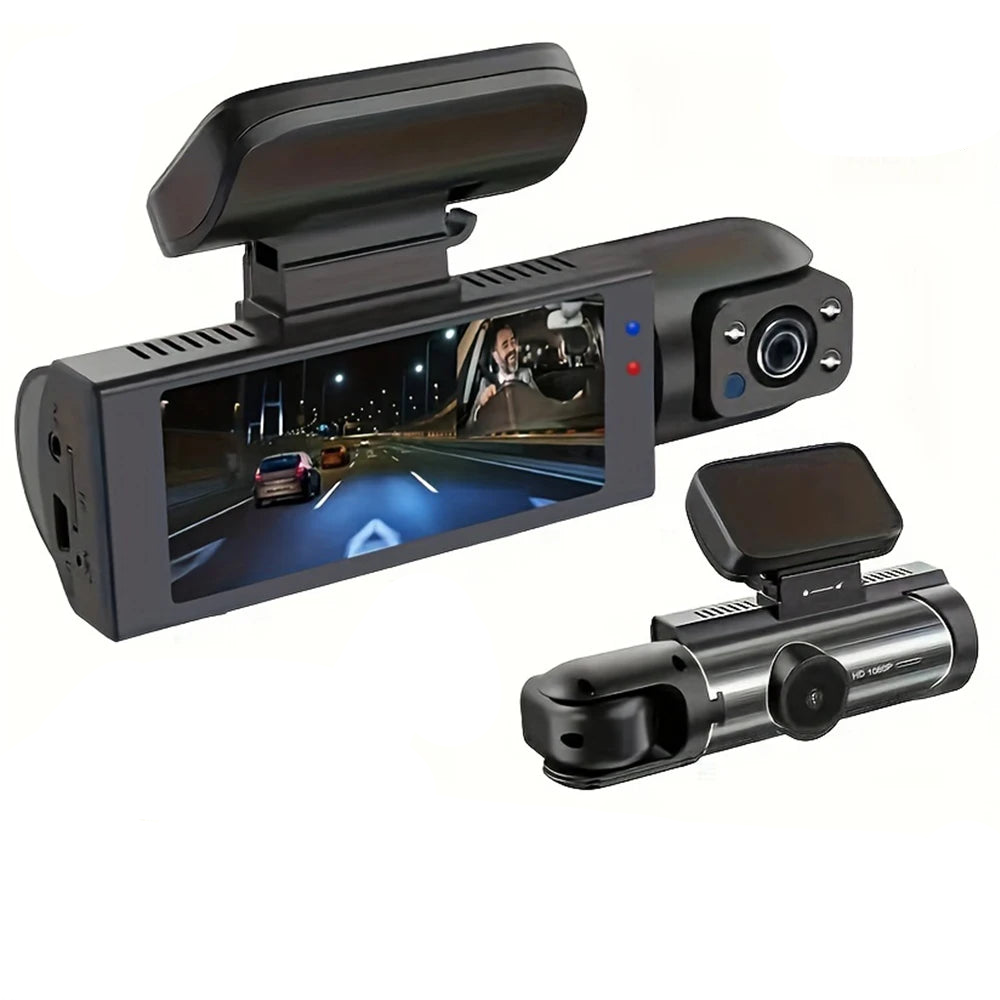 NNEOBA 1080P WiFi Dual Dash Cam Front Interior Car Camera Black-0